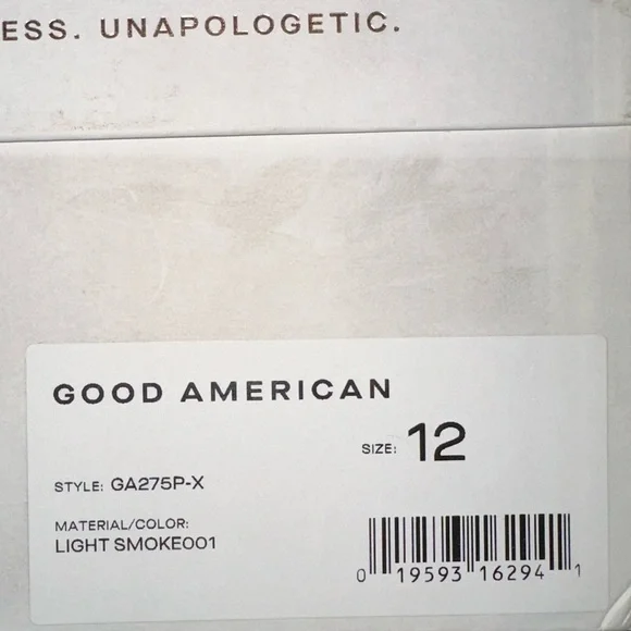 GOOD AMERICAN Cinderella Stiletto heels women’s size 12 color: smoke NIB